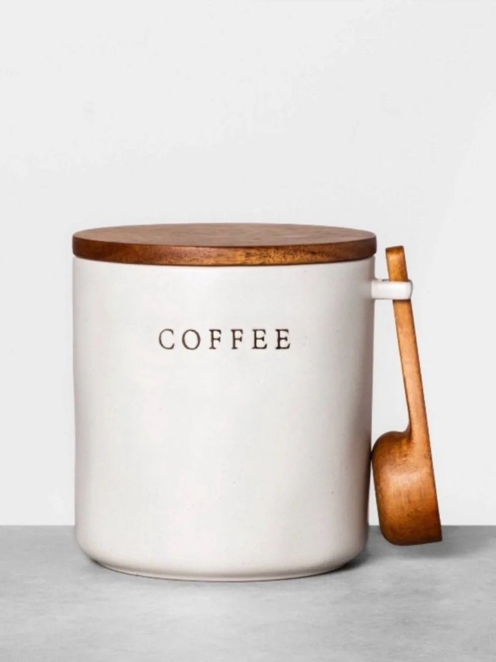 Hearth & Hand with Magnolia Stoneware Coffee Canister with Lid, Matte Finish